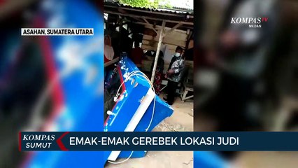 SALUT! Emak-emak di Kabupaten Asahan Gerebek Lapak Judi