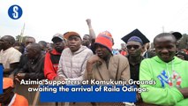 Azimio Supporters at Kamukunji Grounds awaiting the arrival of Raila Odinga