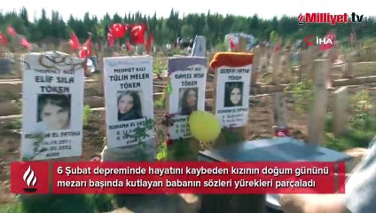 En acı doğum günü! Kızının çok istediği pastayı mezarına götürdü