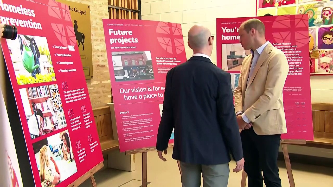 Big hugs for Prince William during Belfast homelessness visit