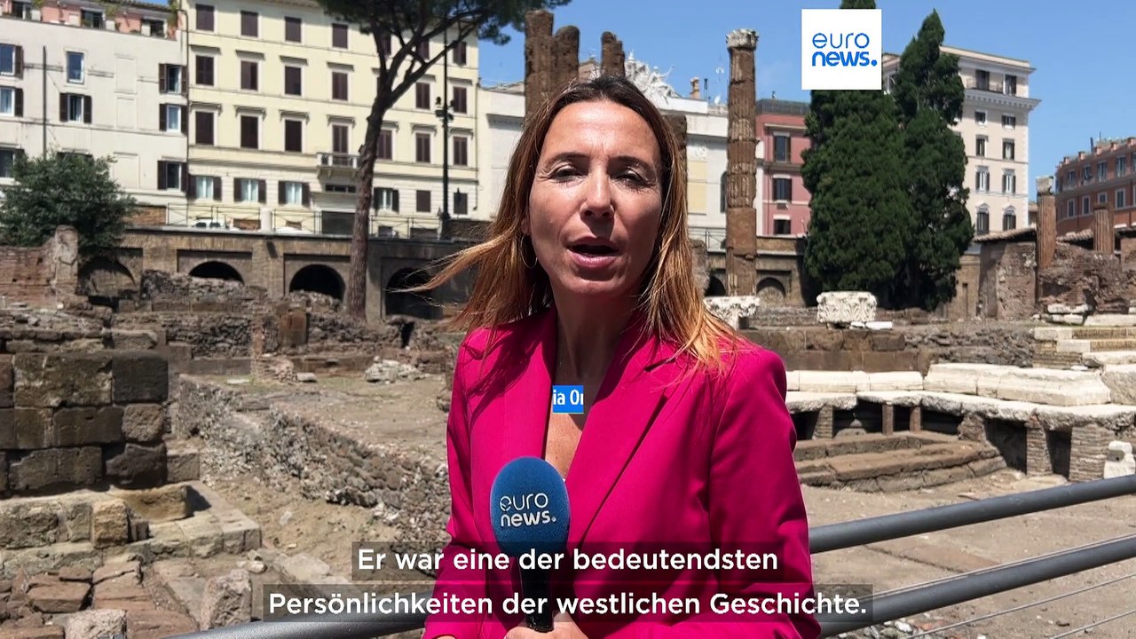 Historischer tatort: hier wurde  44 v. chr. julius cäsar ermordet