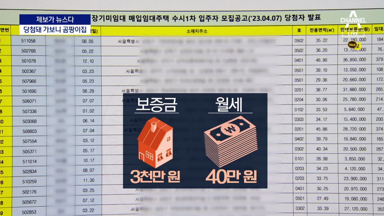 [제보가 뉴스다]SH 임대주택 당첨돼 가보니 ‘곰팡이 집’