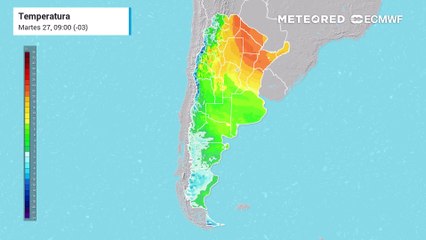 Temperaturas previstas en los próximos días en Argentina