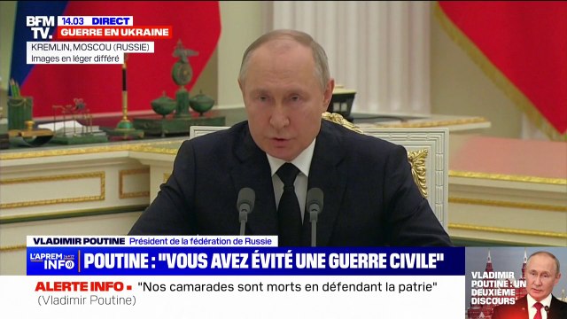 Vous avez évité une guerre civile. Je vous exprime ma gratitude : Vladimir Poutine s'adresse aux soldats russes après la mutinerie de Wagner
