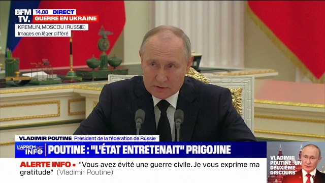 Mutinerie de Wagner: Vladimir Poutine affirme que l'État russe entretenait la milice de Prigojine