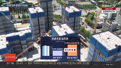 전매 규제 완화에 분양가 뛰자…입주·분양권 거래 증가