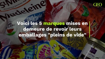 5 marques mises en demeure de revoir leurs emballages “pleins de vide”
