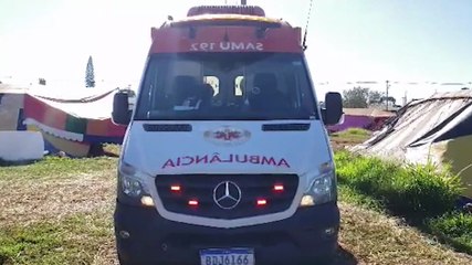 Cigana é socorrida pelo Samu após passar mal em acampamento