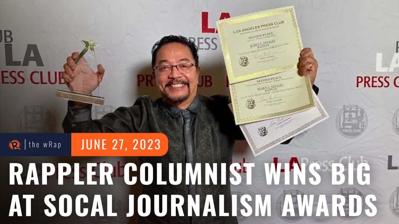 Rappler columnist Ruben Nepales wins big at Southern California Journalism Awards 2023