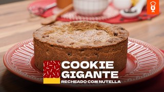 Cookie gigante recheado de Nutella