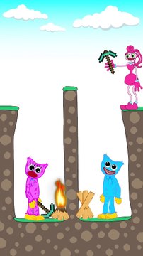 TOP 3 Sad and Funny Animated Cartoons about Huggy Wuggy and Kissy Missy _ #shorts