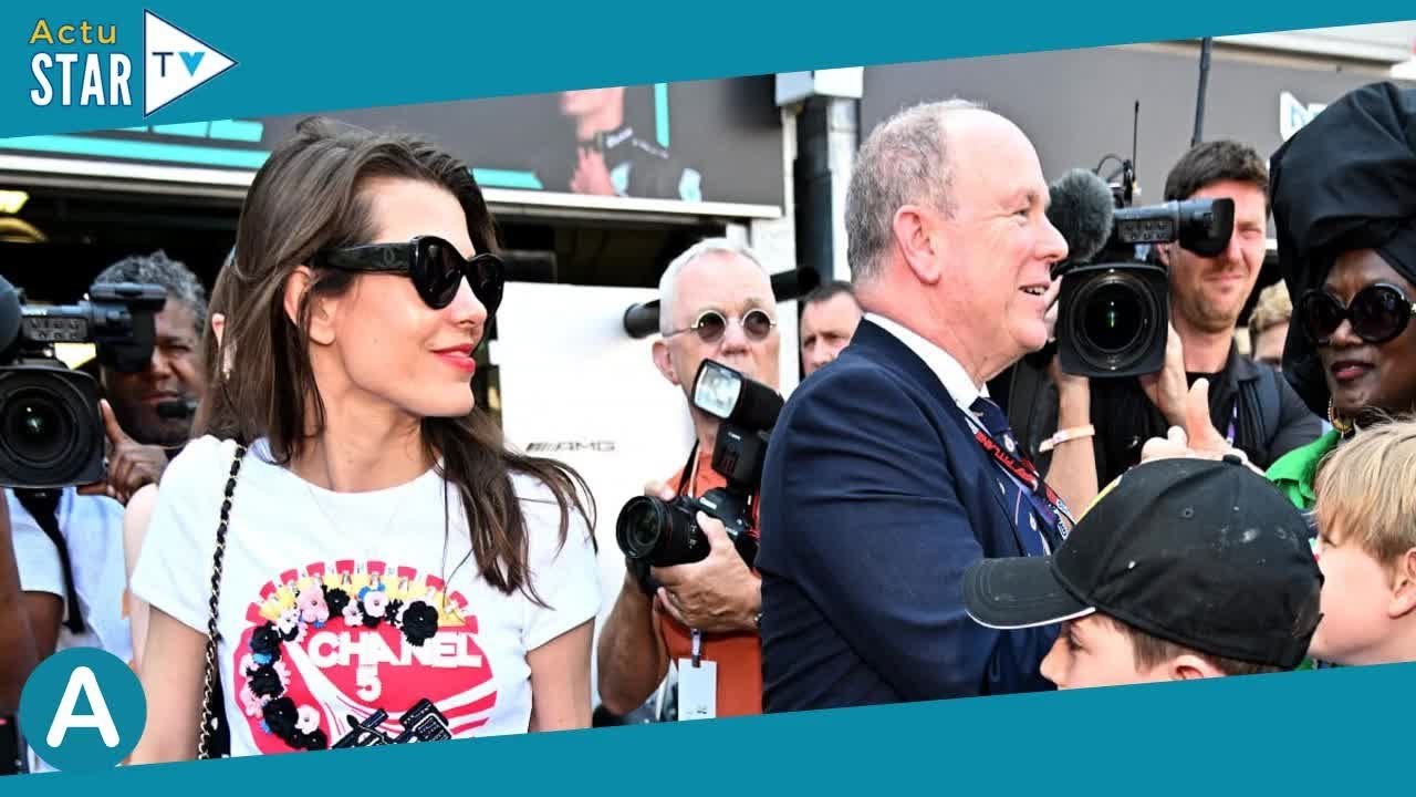 Charlotte Casiraghi tente le look 100% blanc pour une rare sortie en famille avec Albert et Stéphani