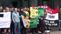 Manchester United fans protest against the Glazers