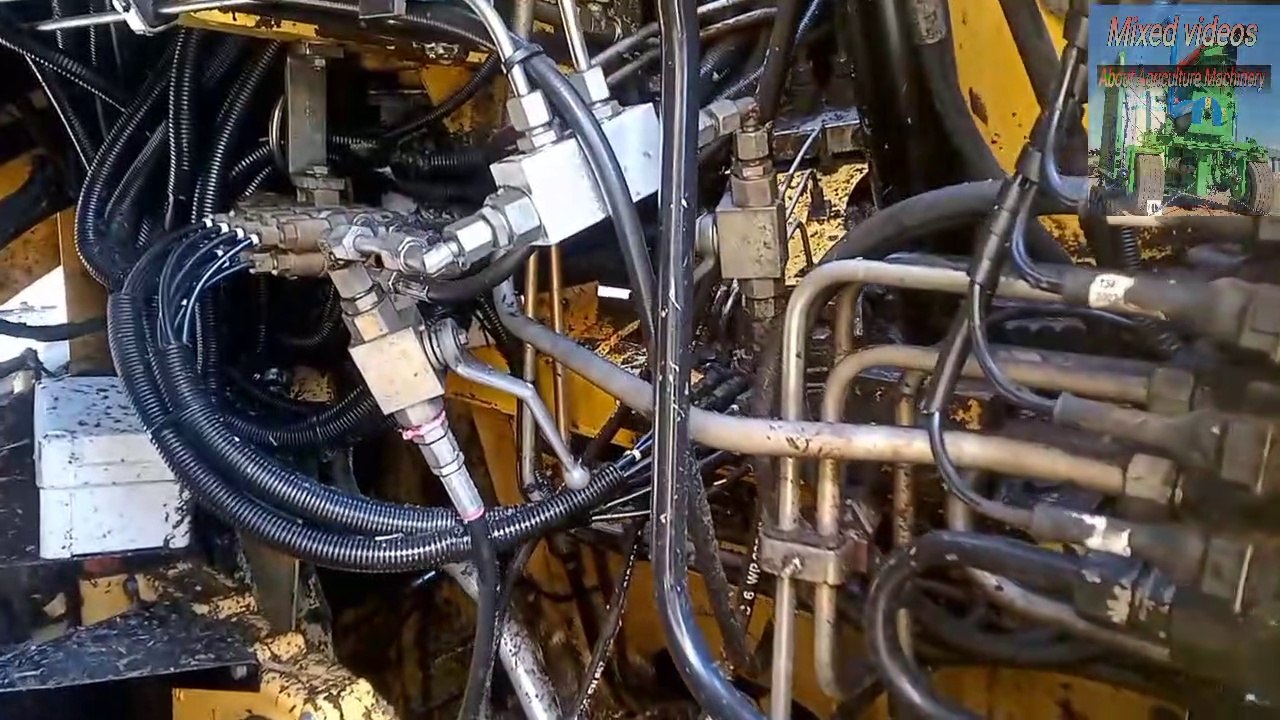 Getting a closer look at inside of New Holland Fx48 Harvester Machine
