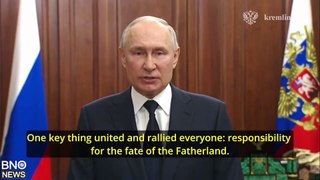 Putin's address to the nation after Wagner rebellion (English subtitles)