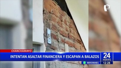 Chanchamayo: PNP frustra a balazos asalto a una identidad financiera