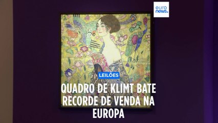 A "Dama com Leque" de Gustav Klimt leiloada por mais de 86 milhões de euros