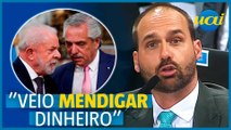 Eduardo Bolsonaro critica visita de presidente argentino ao Brasil