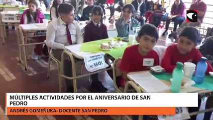 Múltiples actividades por el aniversario de San Pedro