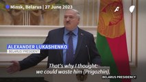 Lukashenko says he told Putin not to kill Wagner chief