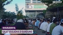 Begini Khusuknya Ribuan Warga Muhammadiyah Salat Iduladha di Bandung