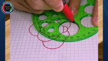DIBUJANDO un mandala con círculos superpuestos. DRAWING a mandala with overlapping circles.