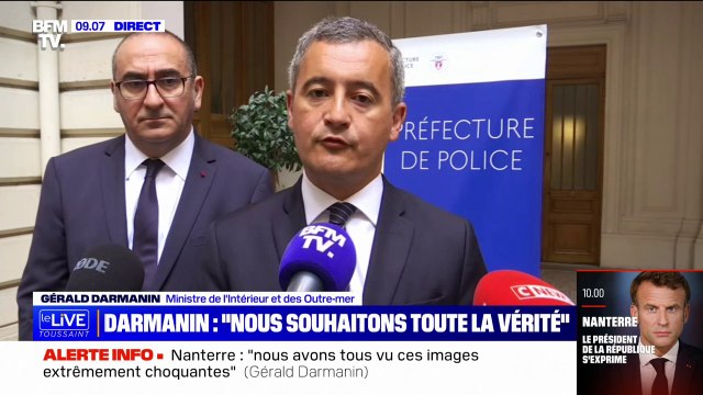 Mort de Naël: 2000 policiers et gendarmes mobilisés pour que l'ordre public soit maintenu en région parisienne, annonce Gérald Darmanin