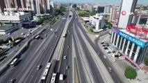 Bayramın ilk gününde yollar boş kaldı! İstanbul'da trafik yoğunluğu yüzde 2’lere kadar düştü