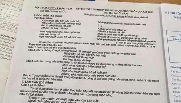 Bộ Giáo dục, Bộ Công an vào cuộc vụ nghi vấn lộ đề thi văn