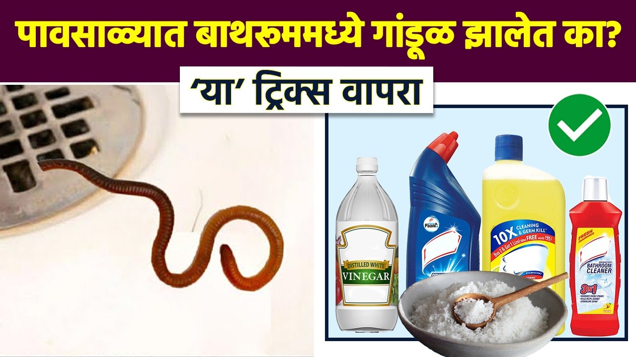 बाथरूममध्ये कधीच गांडूळ होणार नाहीत | How to Get Rid of Earthwarm | Cleaning Tips |Lokmat Bhakti RI3