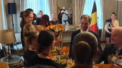 Les Belgian Cats, championne d'Europe, reçues par le Premier ministre Alexander De Croo