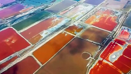 Çin'in Ölü Denizi Olarak Bilinen Tuz Gölünden Renkli Görüntüler