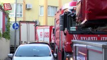 Fatih'te itfaiye dar sokaklar yüzünden yangına ulaşmakta zorlandı