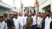 भाजपा नेता के खिलाफ कांग्रेस का प्रदर्शन