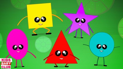 Five Little Shapes Jumping On The Bed Nursery Rhyme & Baby Song