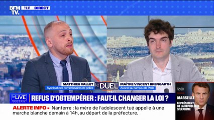 "Aujourd'hui on ne tire pas pour un refus d'obtempérer, les policiers et les gendarmes utilisent leurs armes pour protéger leur vie" affirme Mathieu Vallet du syndicat des commissaires de police