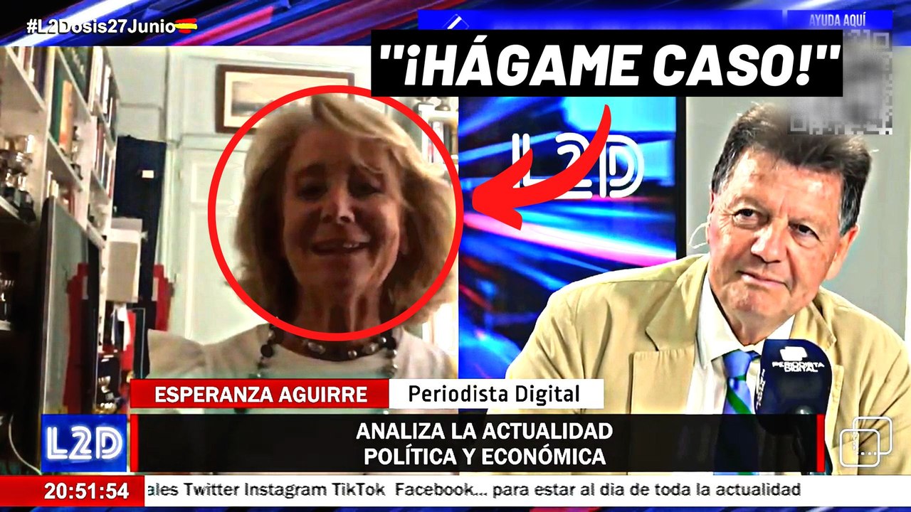 El consejo de Alfonso Rojo a Esperanza Aguirre: “Vuelva a la política”