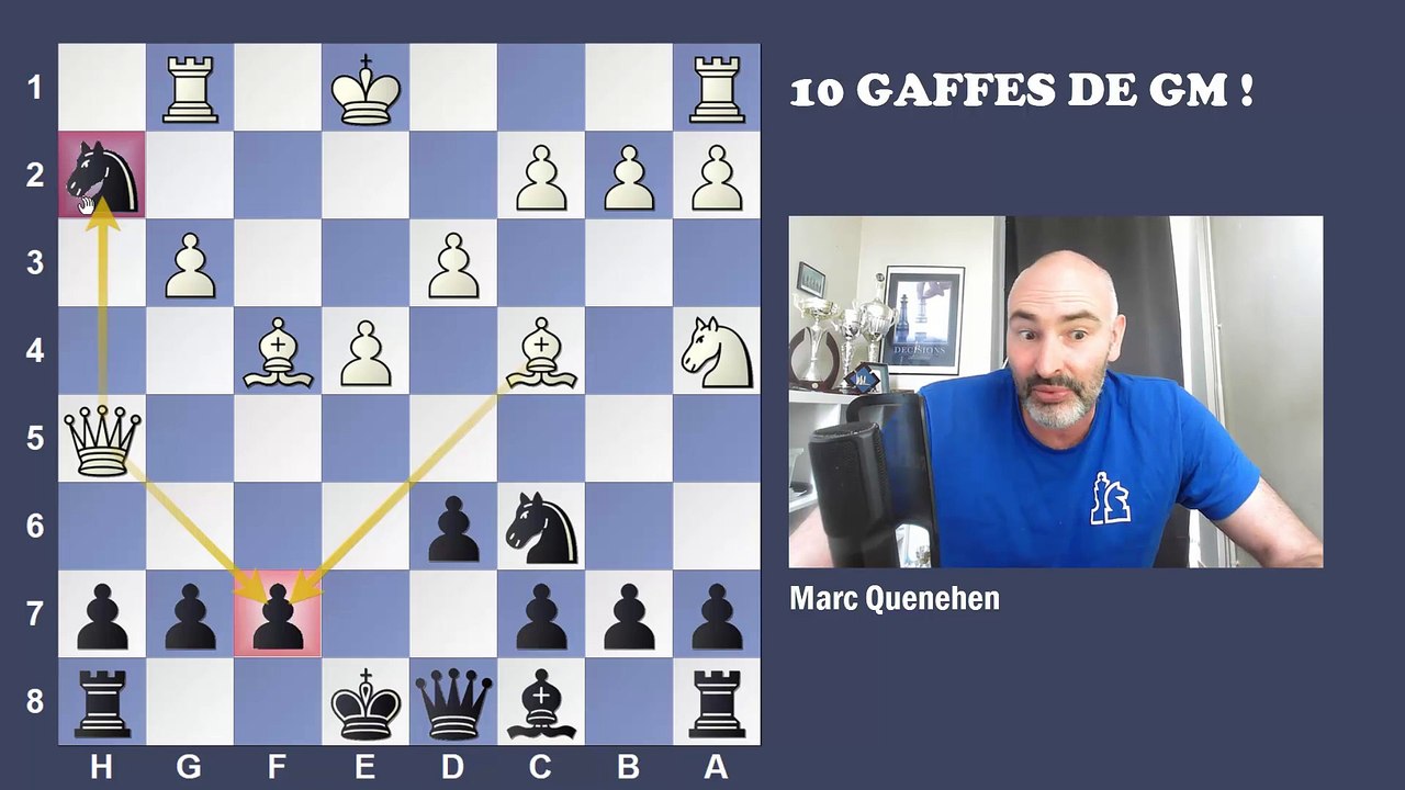 BLUNDERS IN CHESS !! 10 GAFFES DE GRANDS MAITRES AUX ECHECS !!
