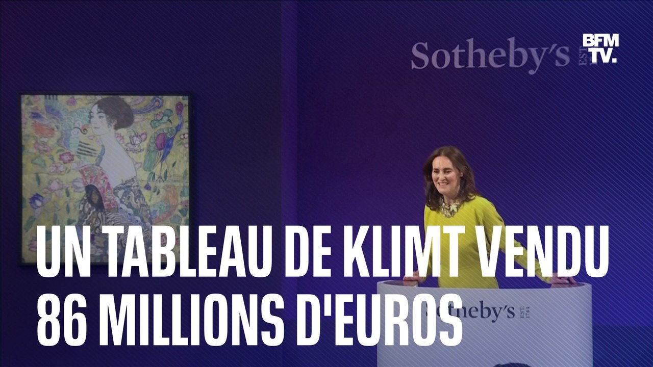 Le tableau de Gustav Klimt, la "Dame à l'éventail", a battu le record européen de vente aux enchères