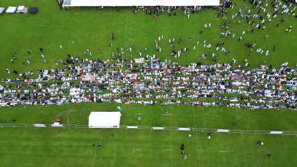 Eid morning prayers in Leicester, UK