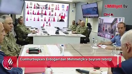 Cumhurbaşkanı Erdoğan'dan Mehmetçik'e bayram tebriği