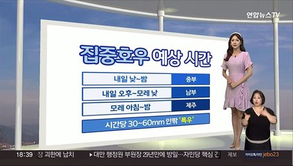 [생활날씨] 내일 다시 장맛비…중부 중심 '집중호우'