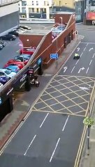 Quad bikers jump red lights near The Arcadian in Southside district in Birmingham city centre