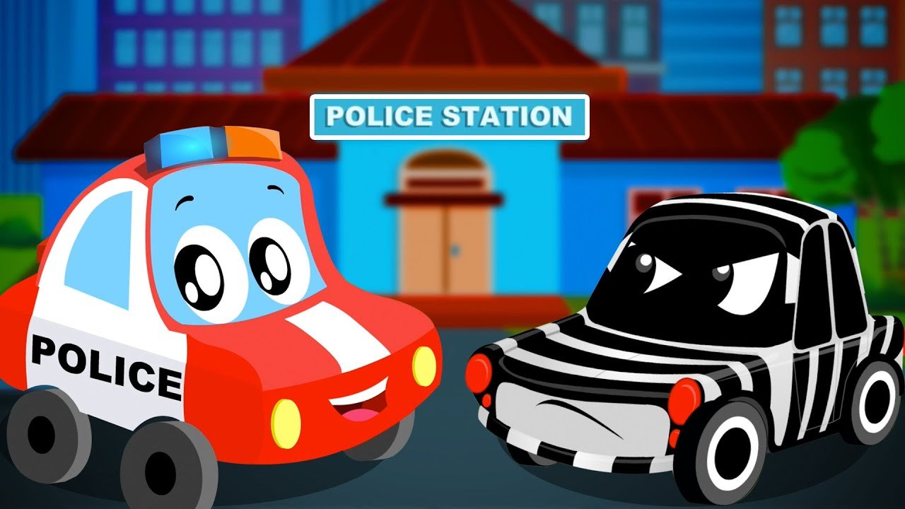 Police Car Song, Baby Music & Cartoon Videos For Preschool Kids - Video 