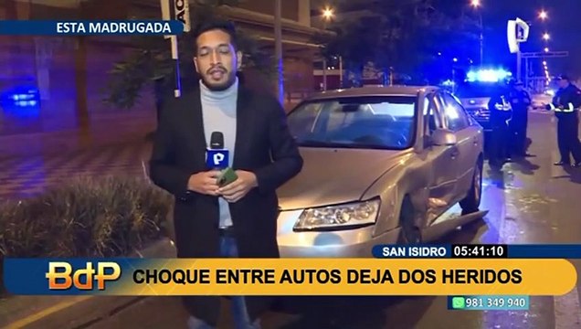 Accidente en San Isidro: Dos autos chocan y dejan un herido en la Javier Prado