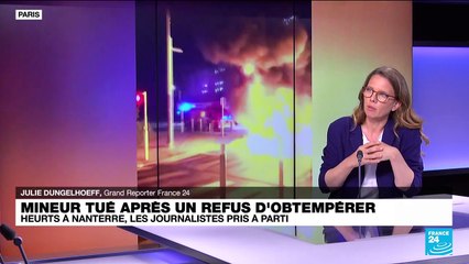 Mineur tué après un refus d'obtempérer : heurts à Nanterre, les journalistes pris à parti