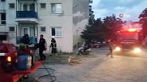 Polis lojmanlarında çıkan yangın korkuttu