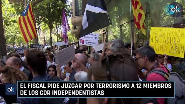 El fiscal pide juzgar por terrorismo a 12 miembros de los CDR independentistas