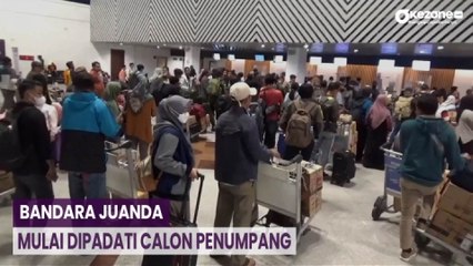 Download Video: Jelang Cuti Bersama Iduladha, Bandara Internasional Juanda Dipadati Calon Penumpang