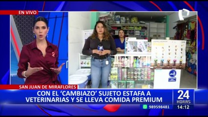 SJM: delincuente se lleva productos premium tras estafar a veterinaria con modalidad del “cambiazo”